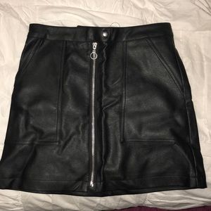 Brand new faux leather skirt!